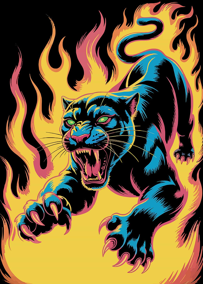 Panther in Flames