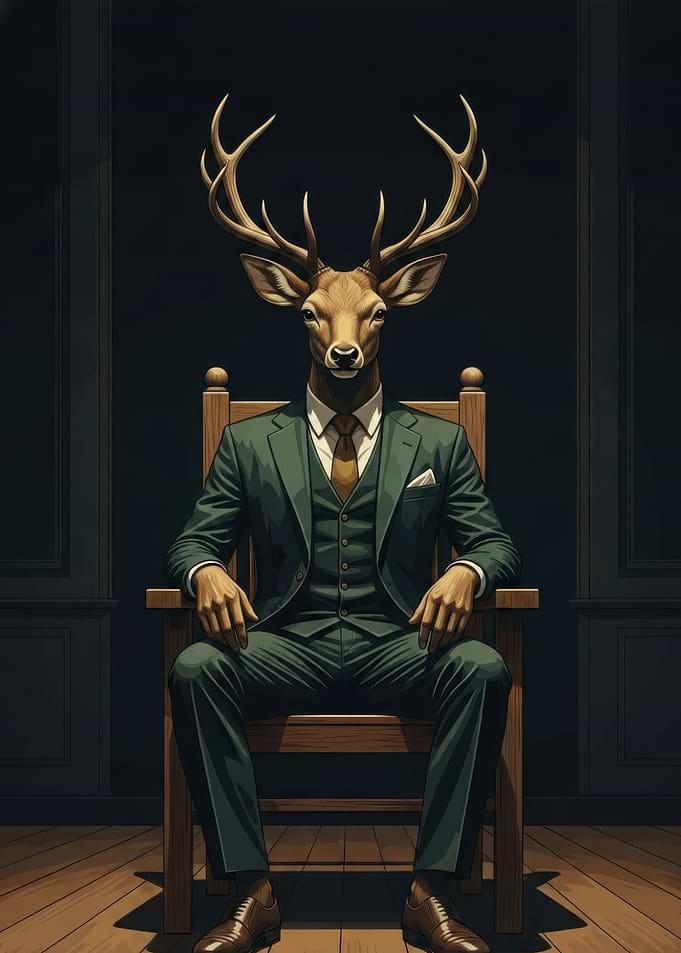 Deer Head Man in Suit