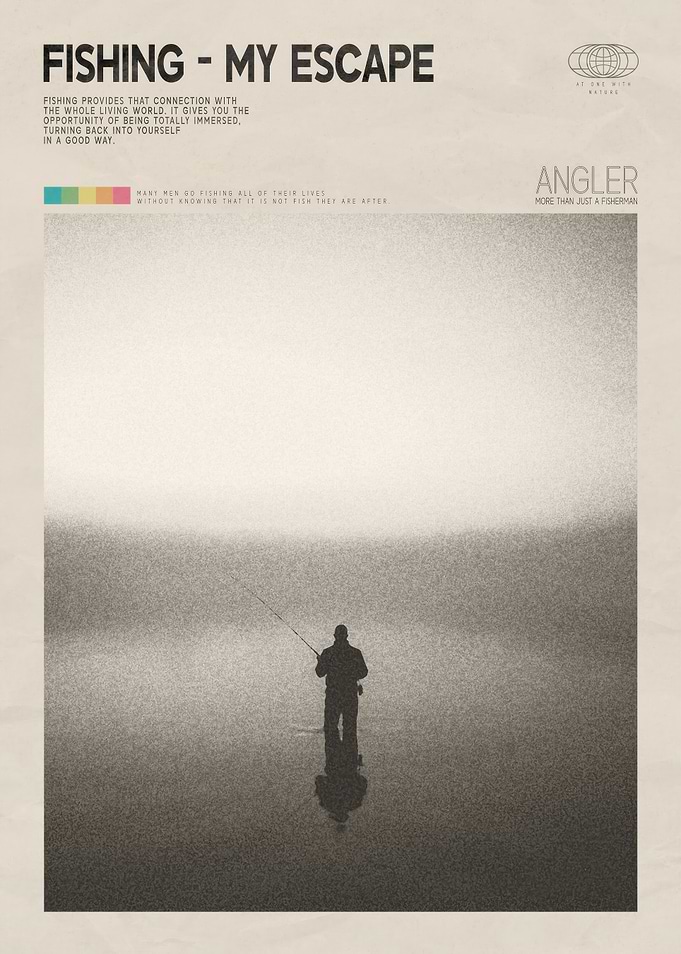 Fishing Scene Modern Poster