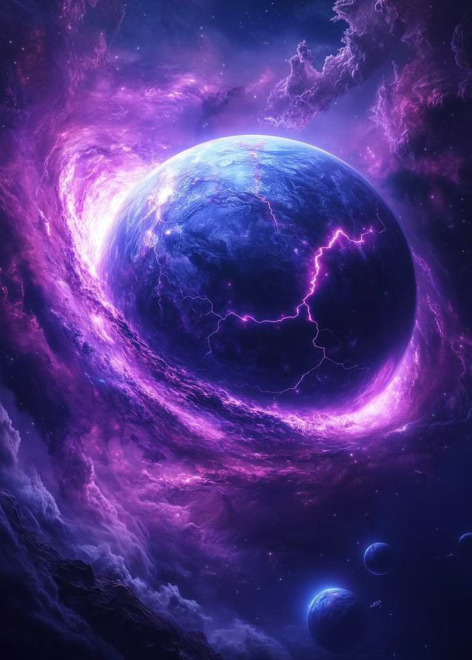 Purple Nebula Planet