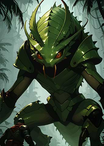 Green armored monster jungle