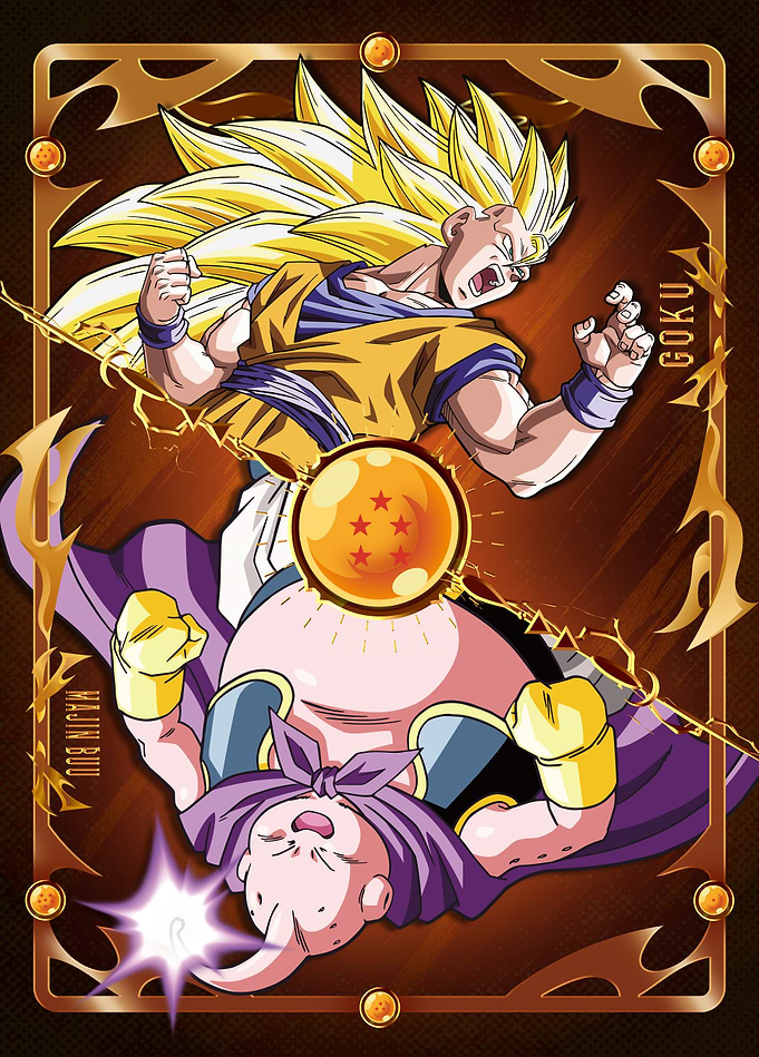 DBZ Battle Card: Goku vs Majin Buu