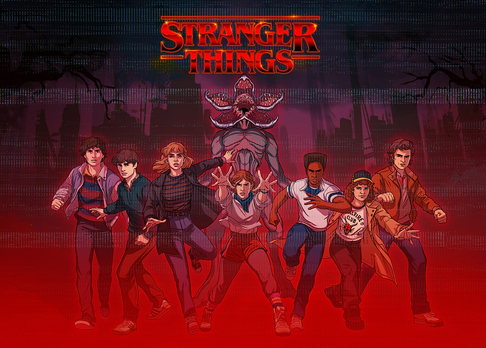Hawkins Heroes Confront the Demogorgon