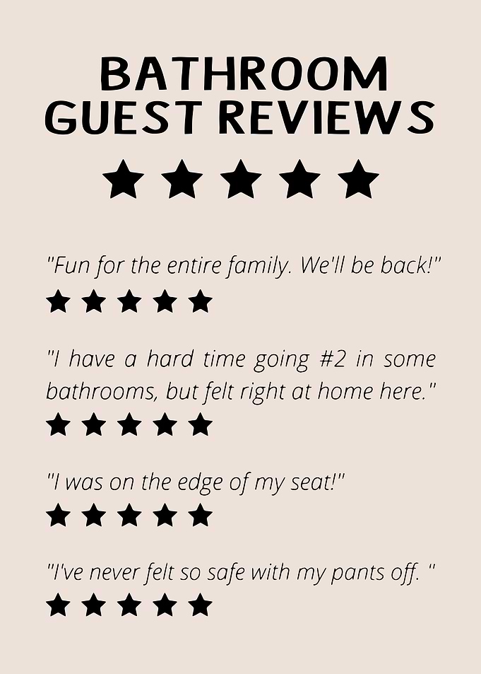 Bathroom Guest Reviews Funny Print
