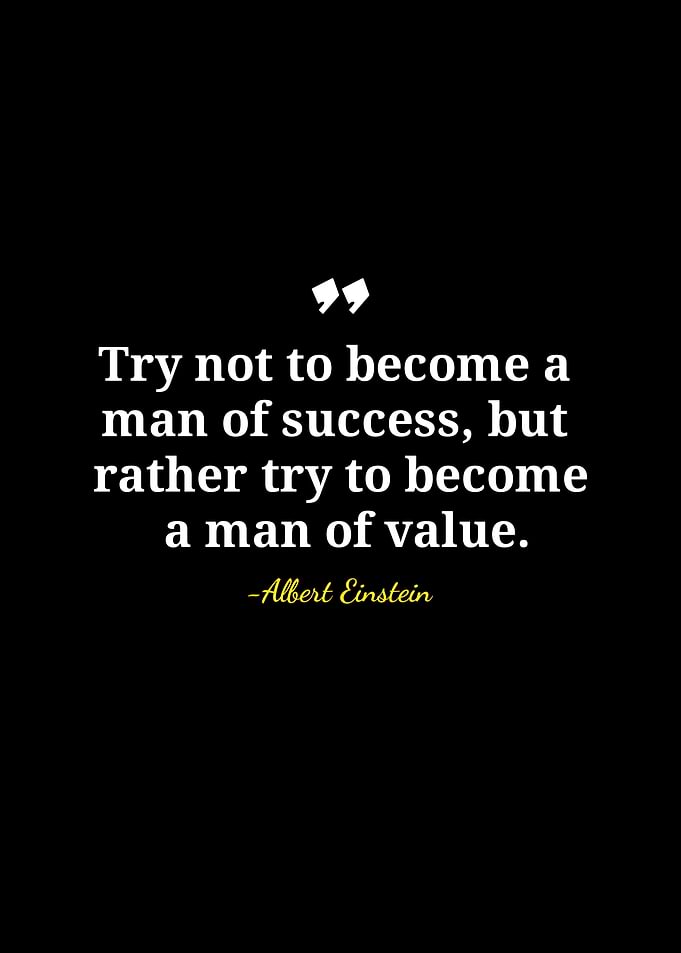 Einstein Quote: Value Over Success