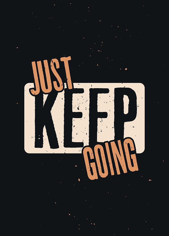 Just Keep Going Motivational Poster