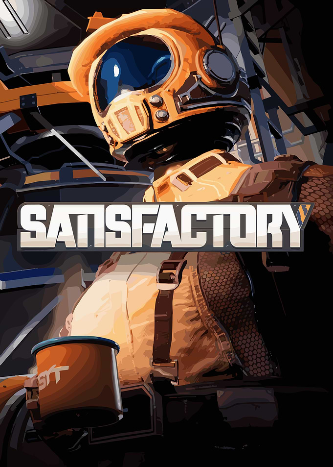 Satisfactory Game Character Illustration