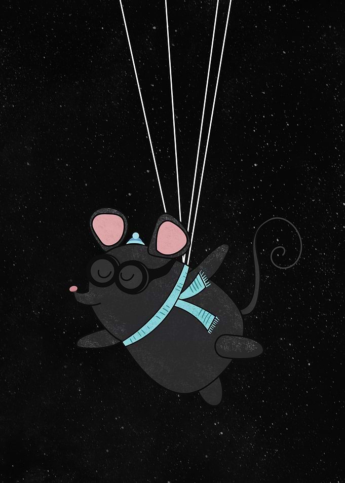 Floating Mouse in Space