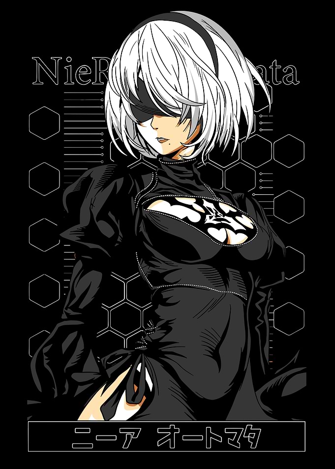 2B NieR Automata Anime Illustration