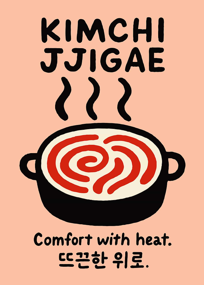 Kimchi Jjigae Korean Food Poster