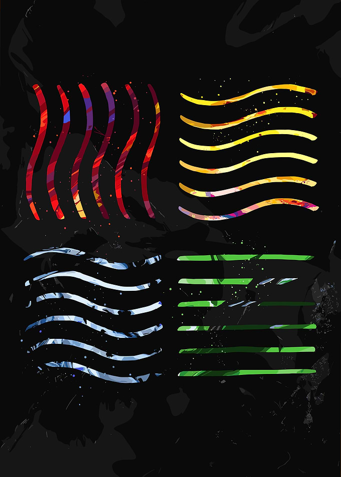 Four Elements Abstract Art