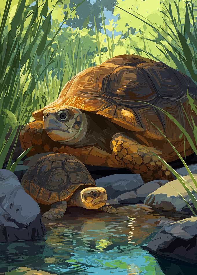 Tortoise Turtle Family