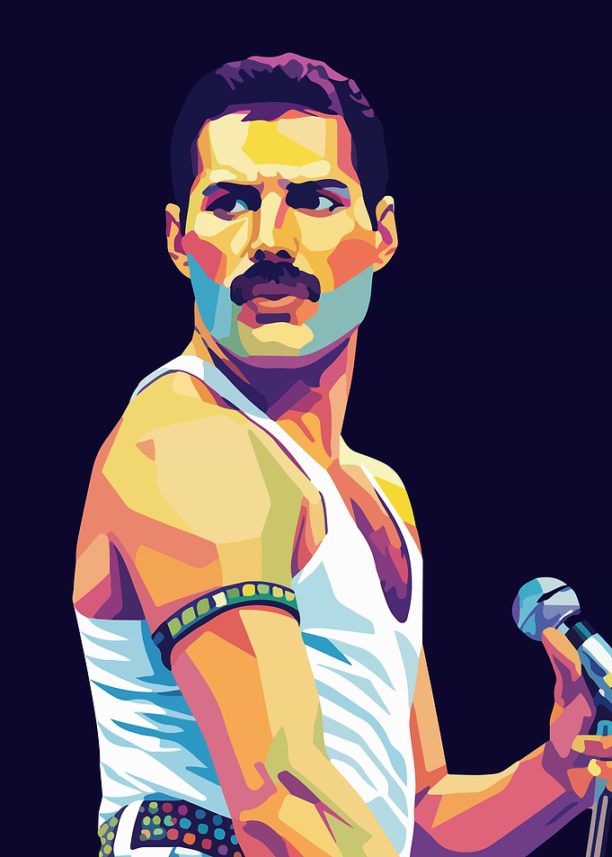 Freddie Mercury Pop Art Portrait