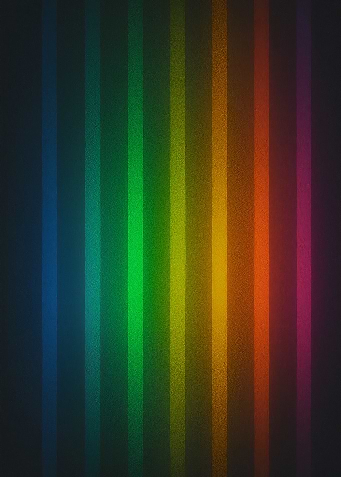 Spectrum Lines Wall Art | Rainbow Gradient Stripes | Modern Color Decor