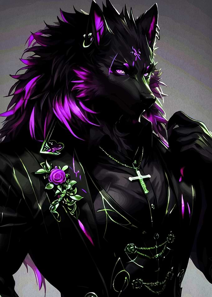 Wolf Anthro Suit Cross