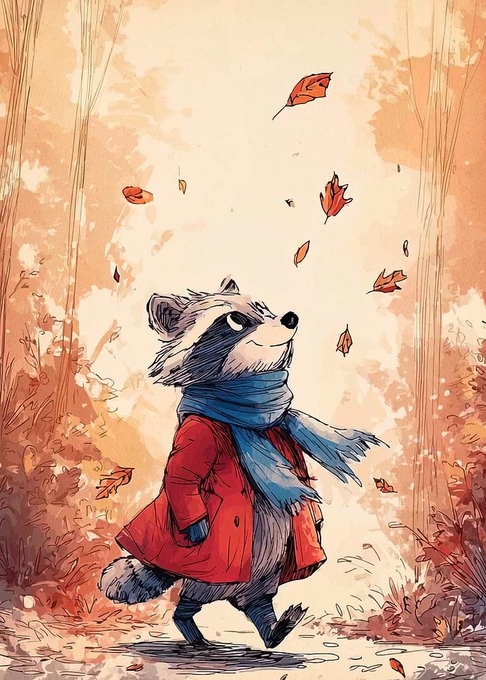Raccoon in Autumn