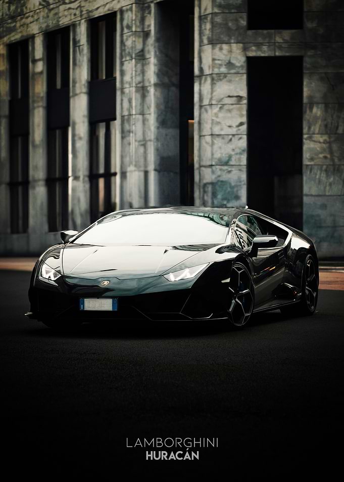 Black Lamborghini Huracan Poster