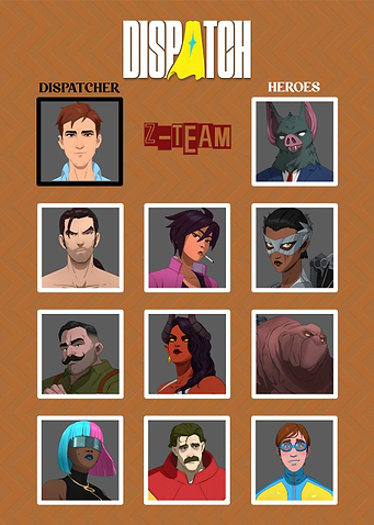 Dispatch Z-Team Character Roster