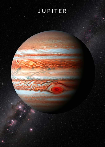Jupiter planet in space
