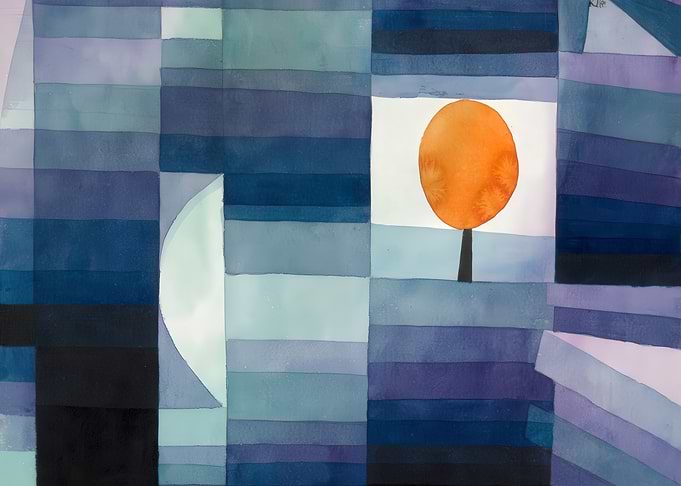Abstract Landscape with Tree and Moon, paul klee