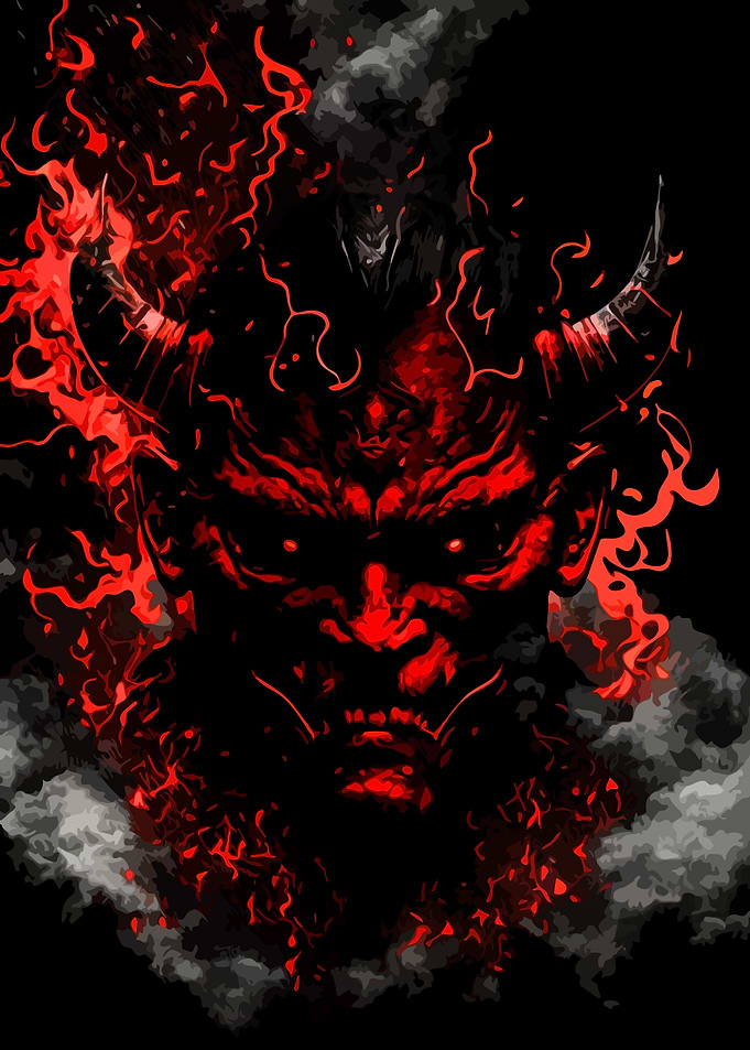 Fiery Demon Portrait