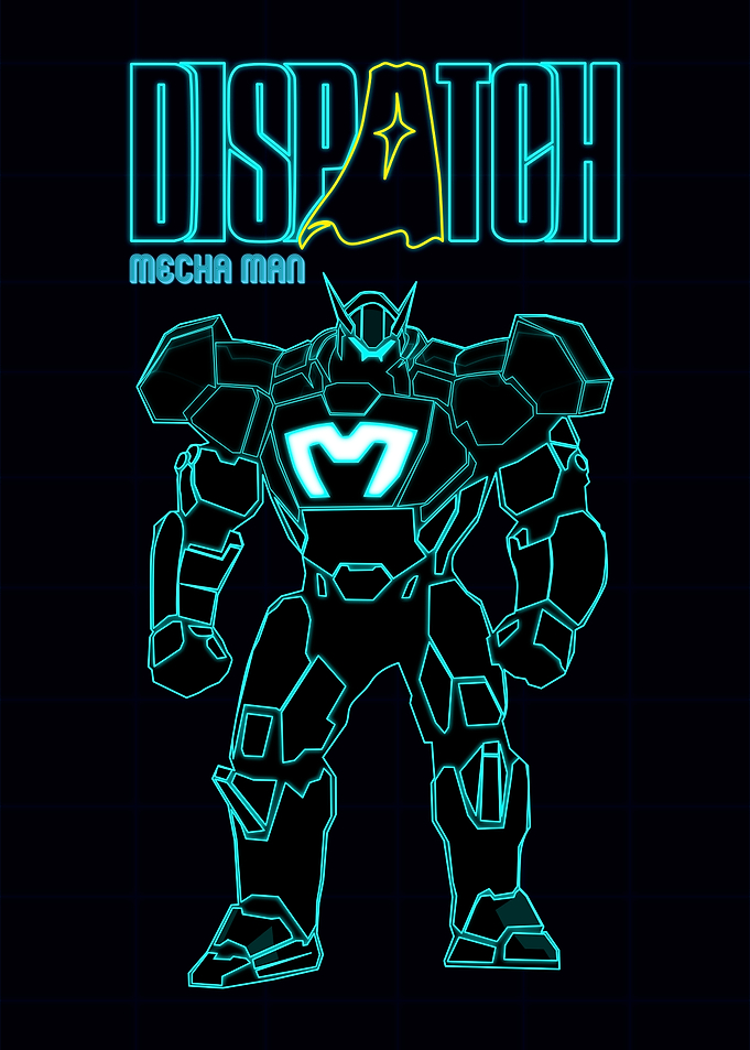 Dispatch Mecha Man Neon Art