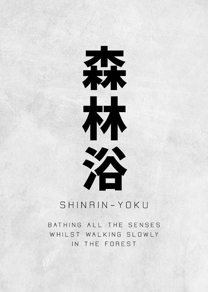 Zen Shinrin-Yoku Inspirational Japanese Poster