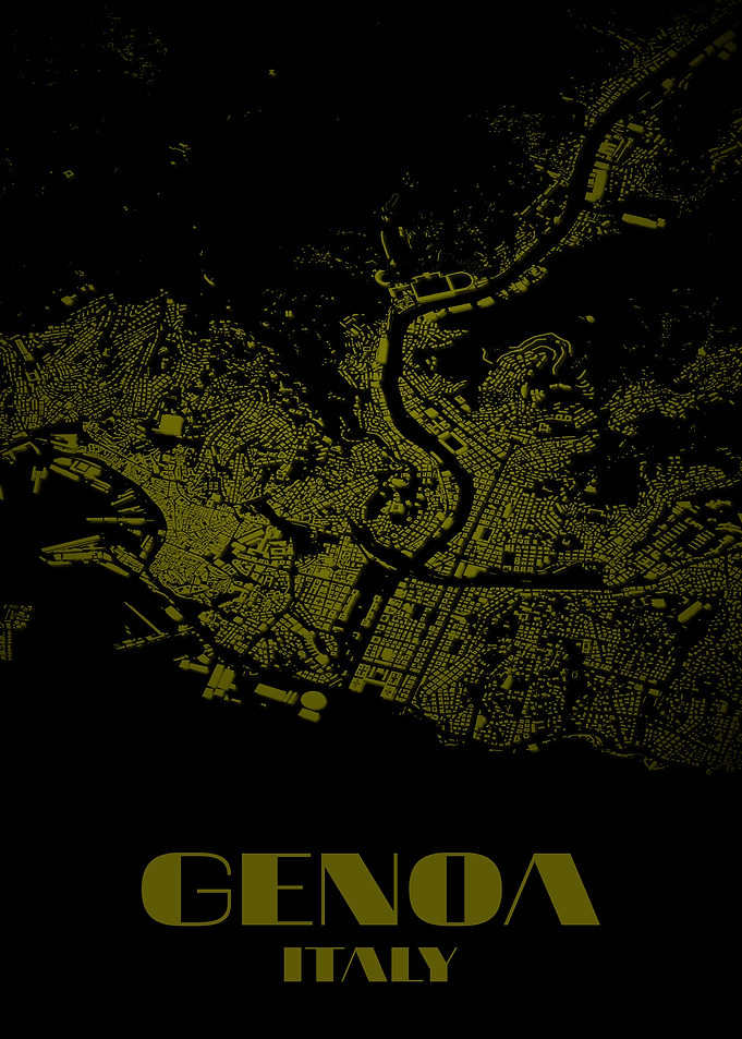 Genoa, Italy City Map