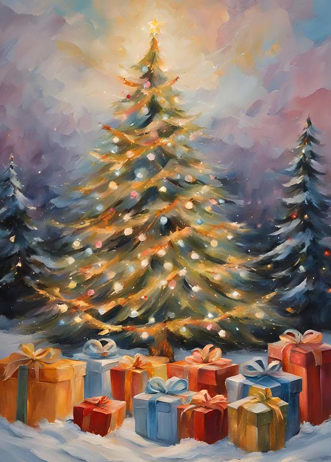 Festive Glow: Winter's Gifted Embrace