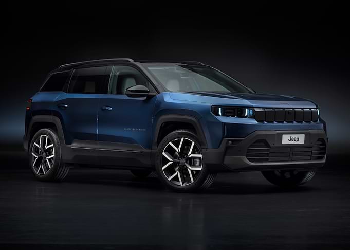 Blue Jeep SUV Studio Shot