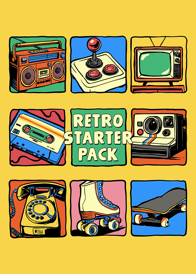 Retro Starter Pack Illustration