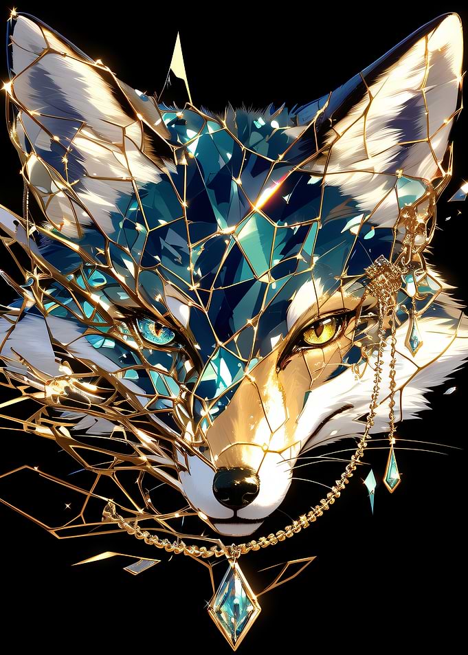 Gemstone Fox Portrait