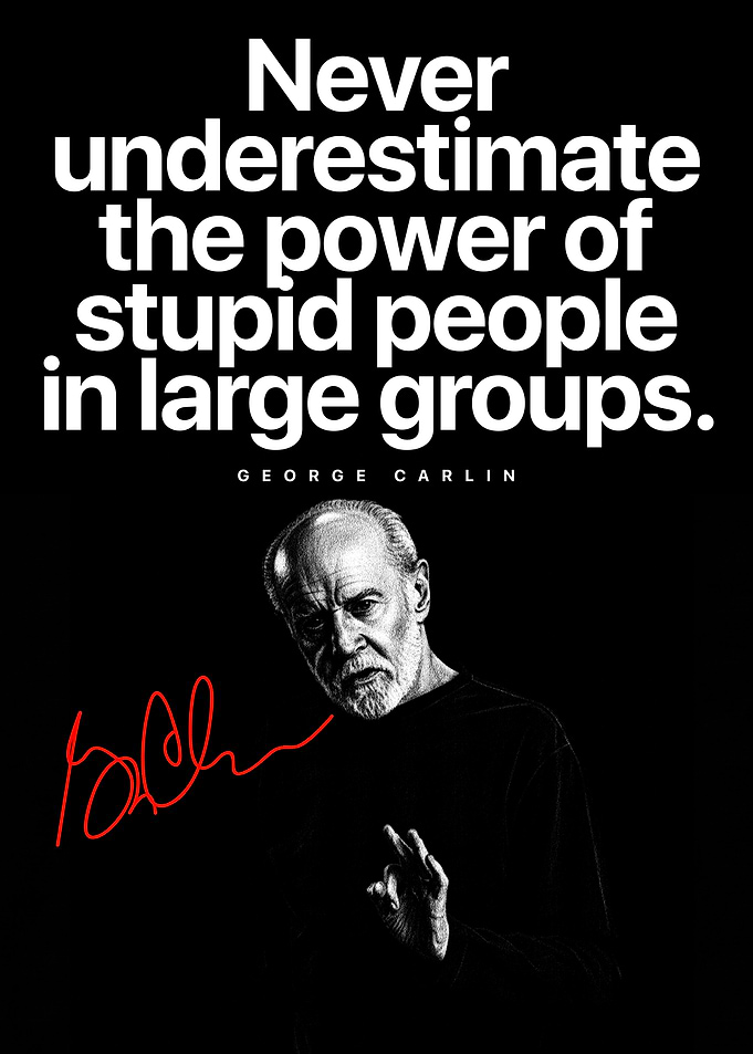 George Carlin Inspirational Quote Poster