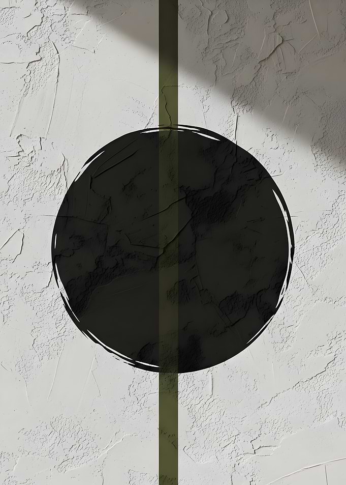 Abstract Circle and Line Art