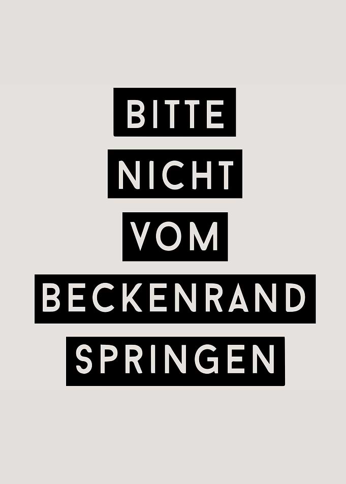 Bitte Nicht Vom Beckenrand Springen