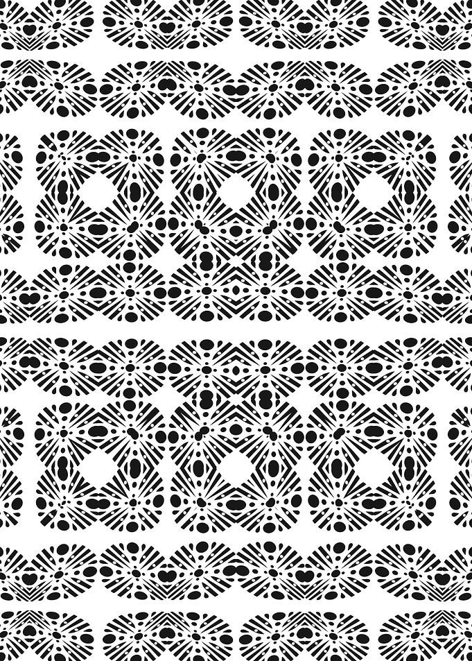 Typography Ring Pattern Design