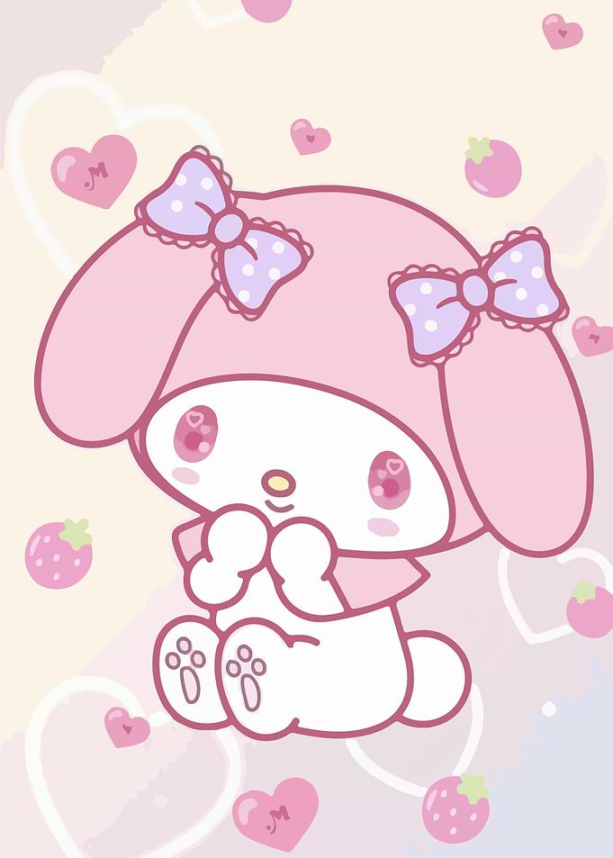 Cute My Melody Character Illustration