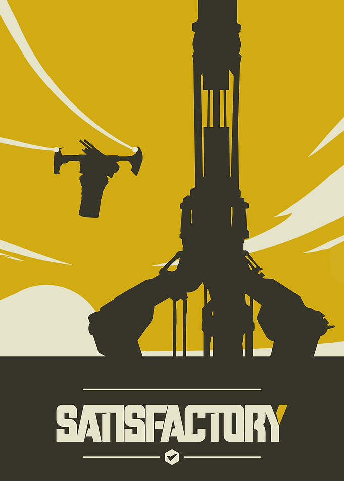 Satisfactory Game Minimalist Poster