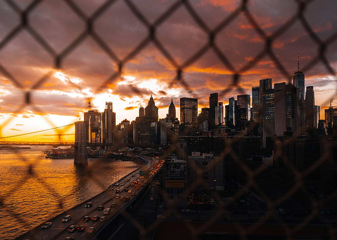 New York City Skyline at Sunset