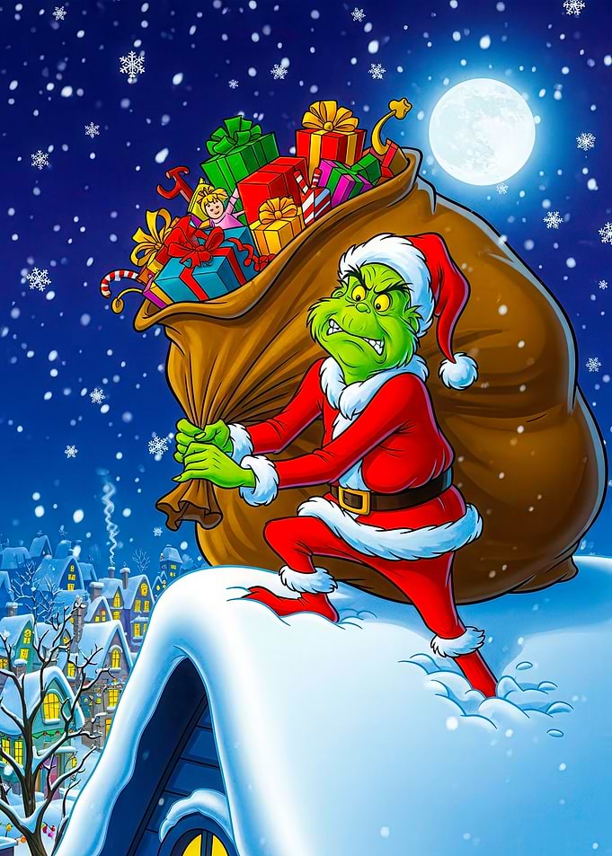 The Grinch Stealing Christmas Presents