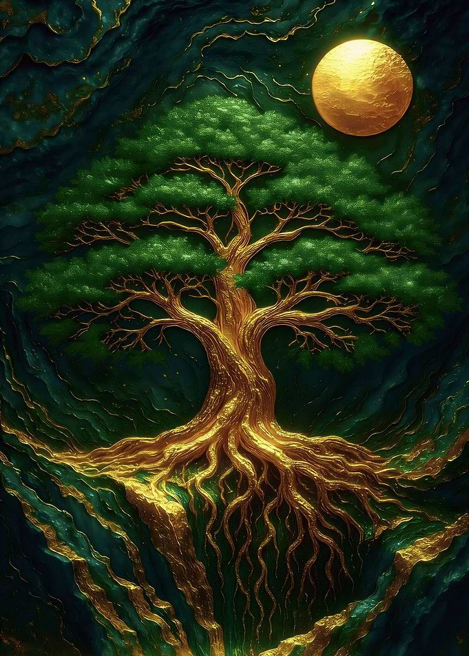 Golden Tree of Life Art