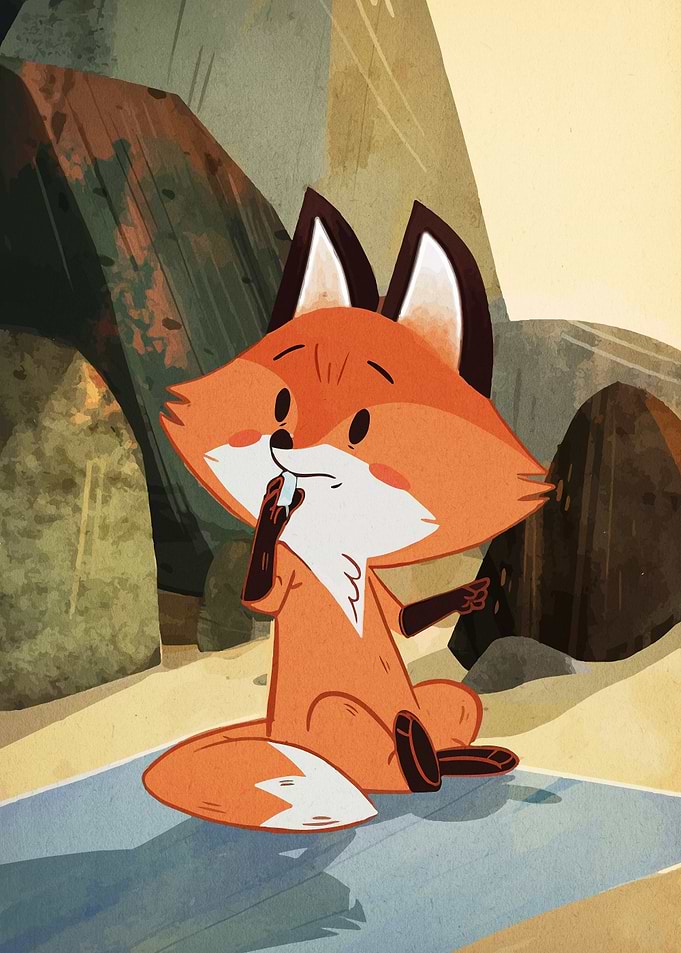 Cartoon Fox Illustration