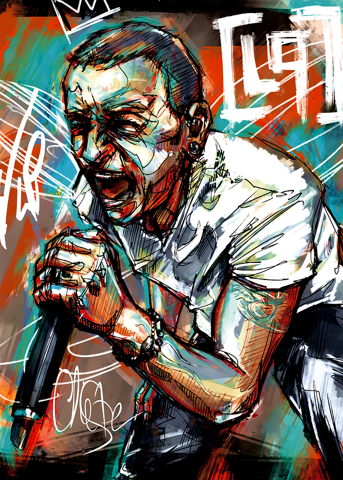 Chester Bennington Digital Art Portrait
