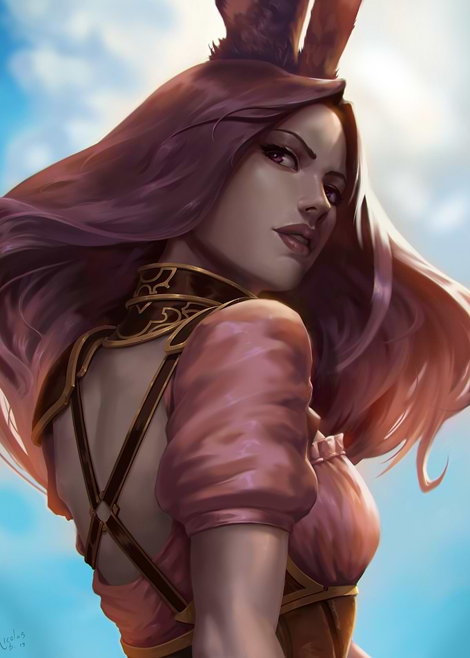 Bunny Girl Warrior Digital Art