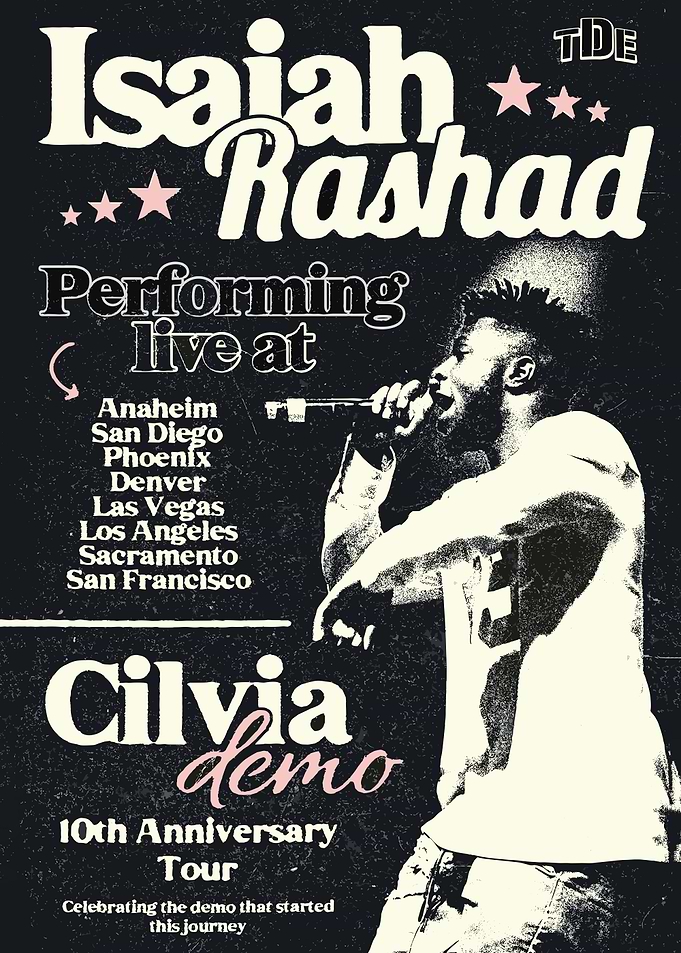 Isaiah Rashad Cilvia Demo Tour Poster