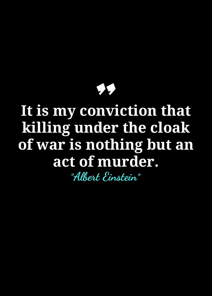 Einstein Quote: War and Murder