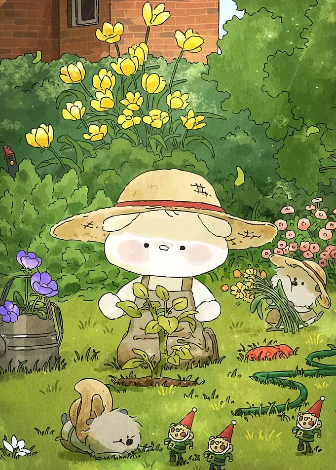 Cute Animals Gardening