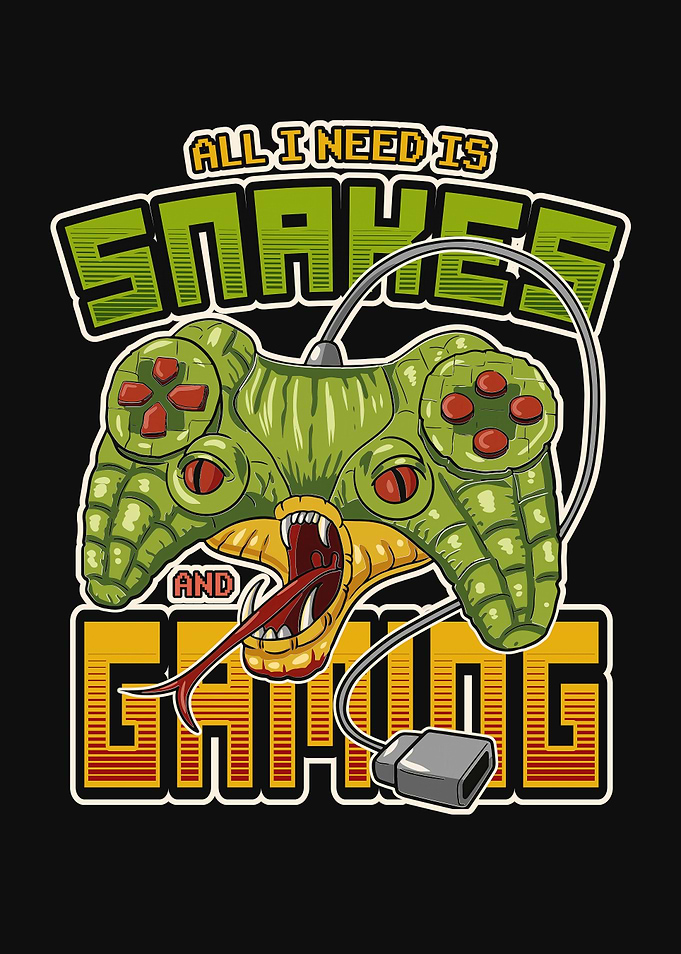Funny Snake Gaming Poster