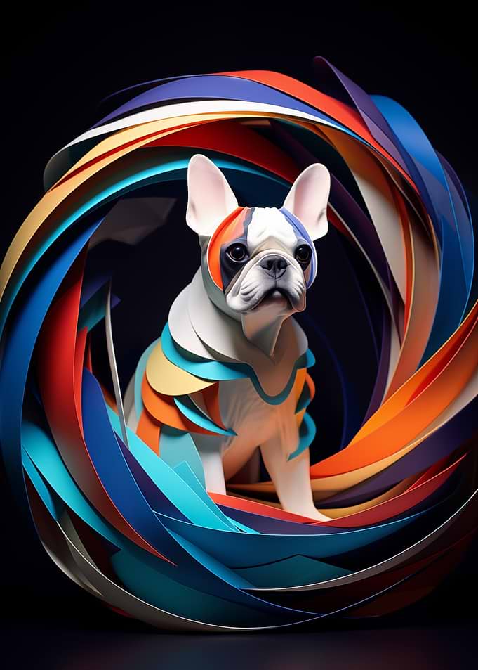 Colorful French Bulldog