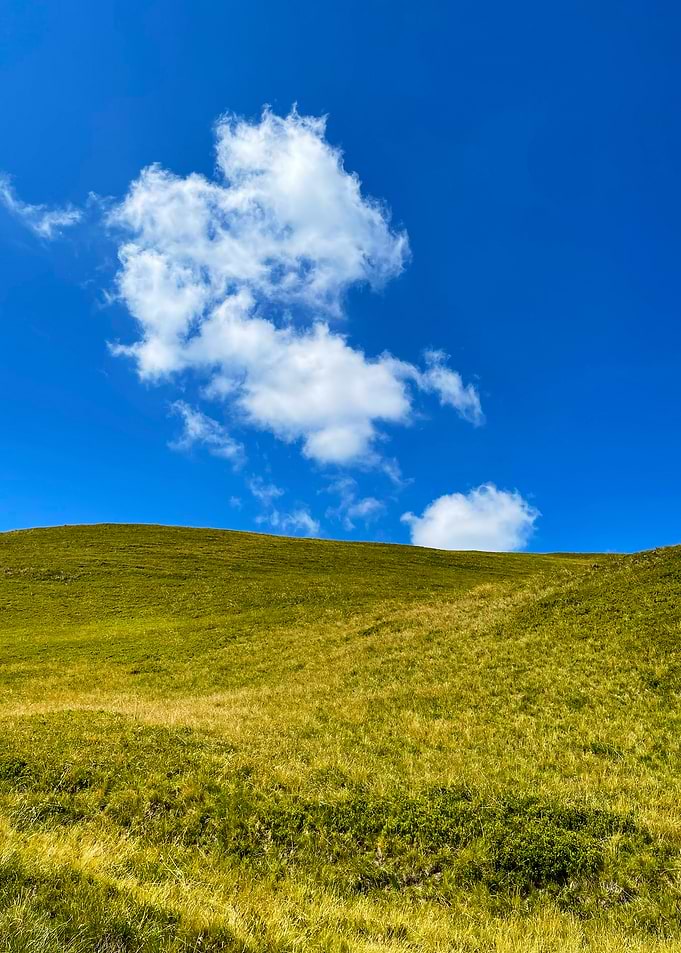 Green Hill and Blue Sky